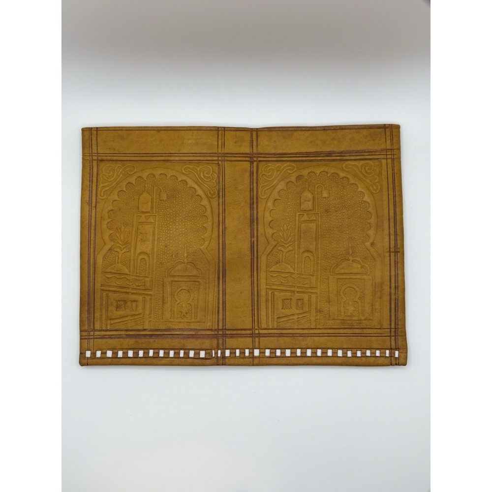Treasures of Morocco Men's Leather Bi-fold‎ Wallet NWOT